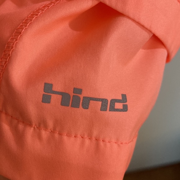 Hind, peach color Windbreaker reflector Jacket with hood. Size S - Picture 13 of 16
